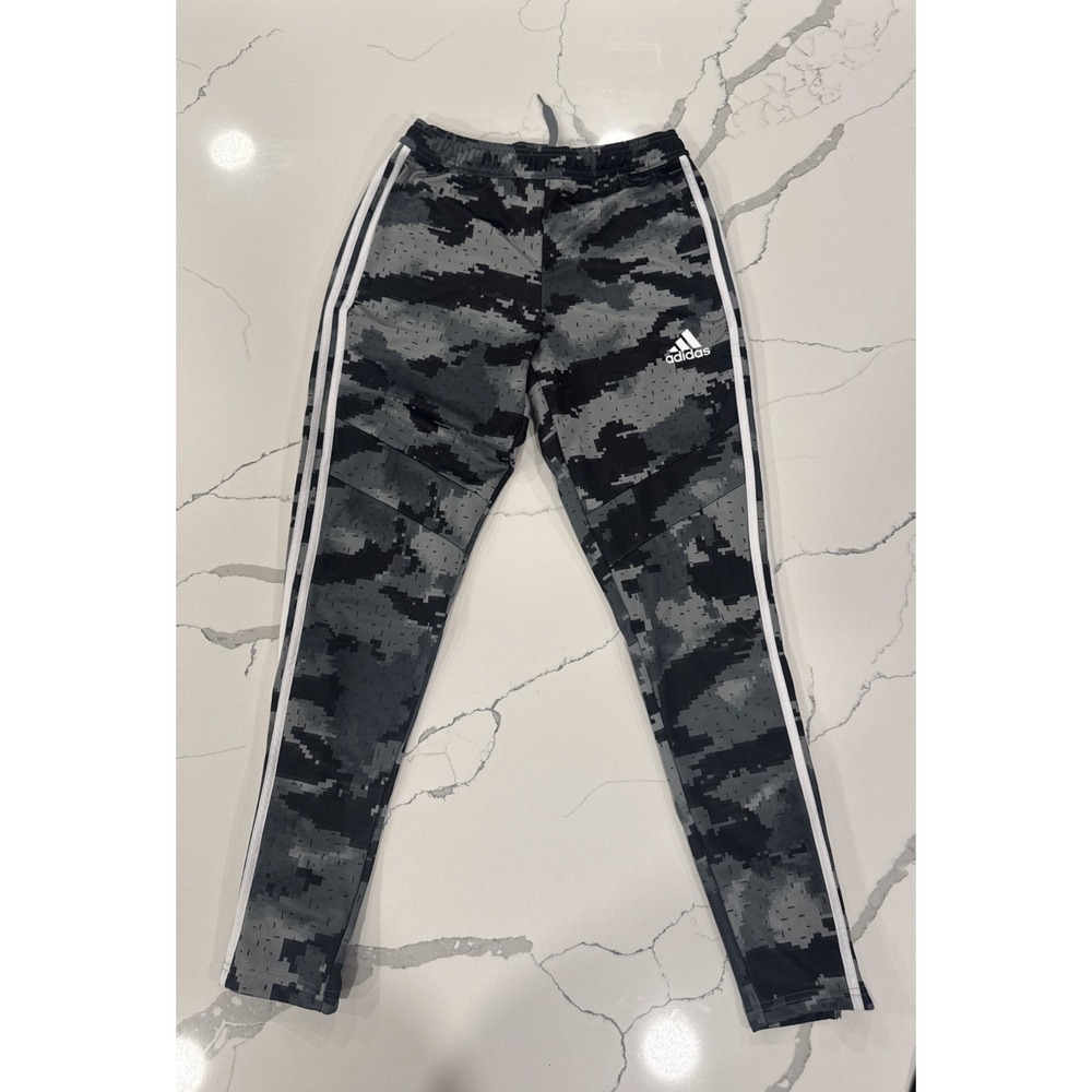 Adidas Tiro Mens Small Digital Camo Track Pants Grey Black Tapered Joggers